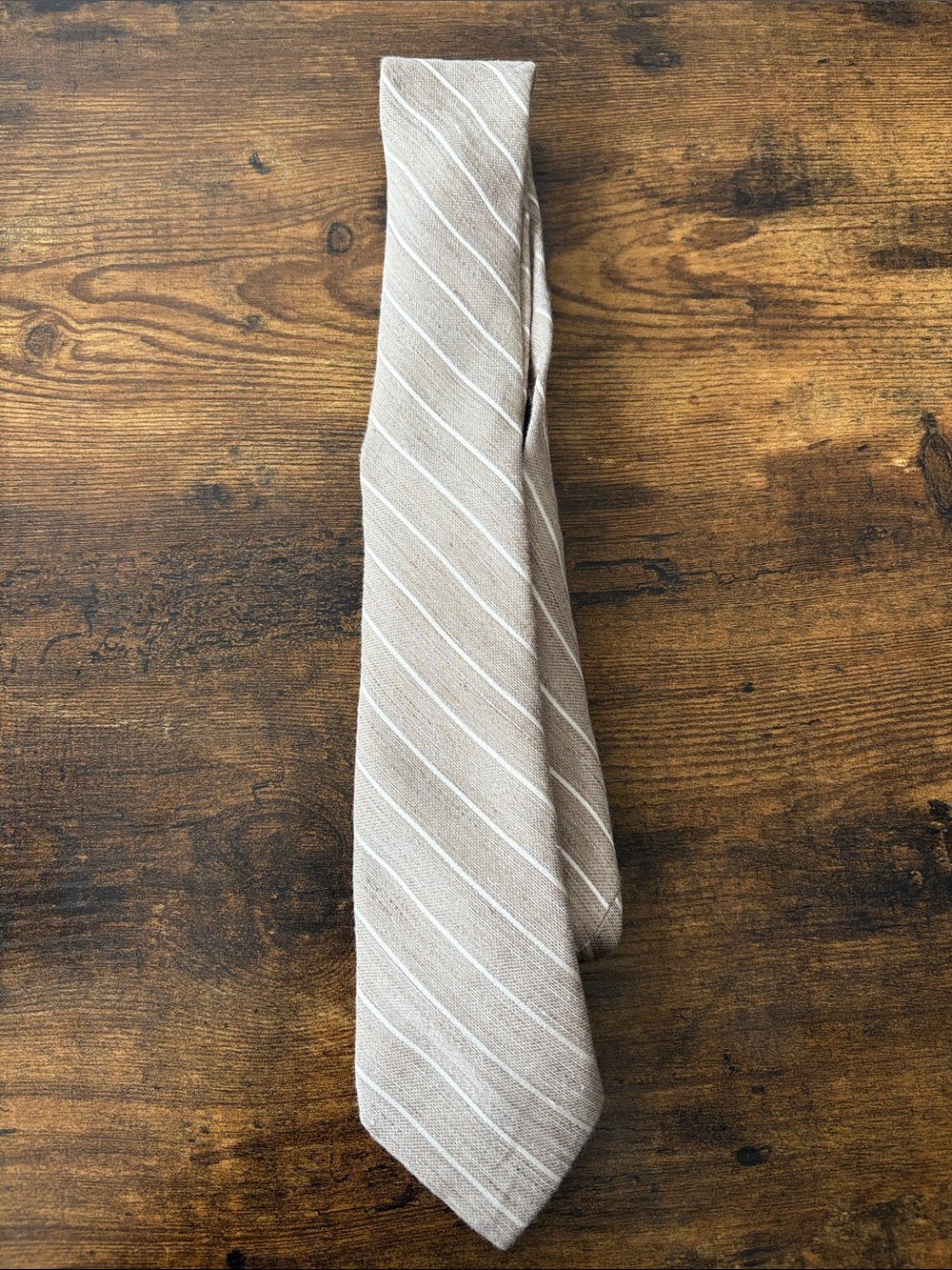 Daniel Cremieux Beige Striped Men's Tie